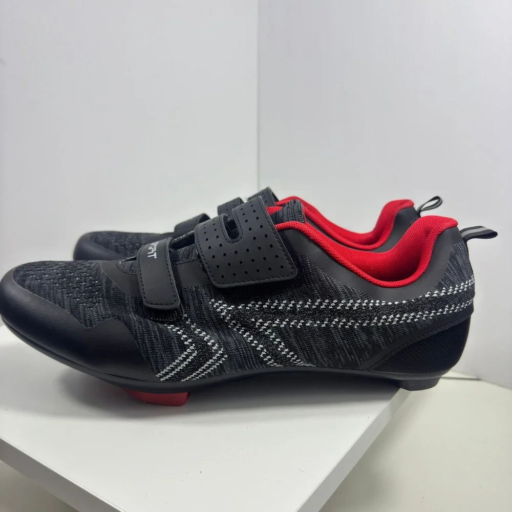ULTIANT Cycling Shoes Mens 13 Black Red Indoor Delta Cleats EU‎ 47